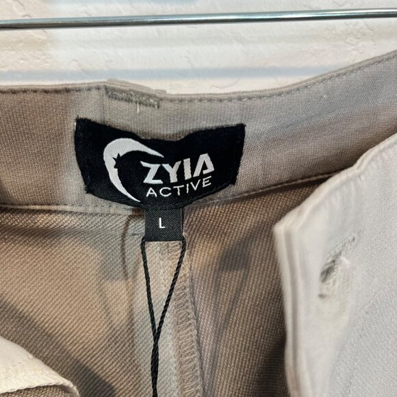 NEW! ZYIA Active Men's Light Gray Office Chino 33" Pants Size L Large Pockets - Picture 7 of 12